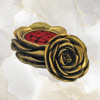 BOITE ROSE DOREE GARNIE