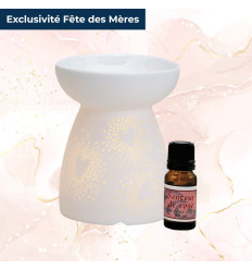 DIFFUSEUR COEUR BLANC AVEC SENTEUR DE ROSE