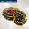BOITE ROSE DOREE GARNIE