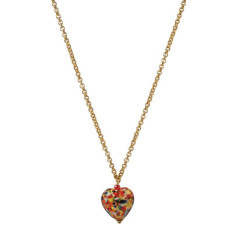 Collier Coeur en verre de Murano