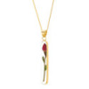 PENDENTIF ROSE AV CHAINE DOREE