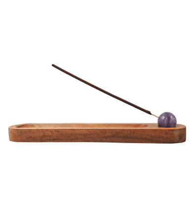PORTE ENCENS BOIS BOULE AMETHYSTE