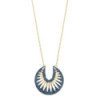 PENDENTIF NEFERTITI BLEU AVEC CHAINE