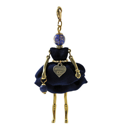 PENDENTIF POUPEE BLEU MARINE 