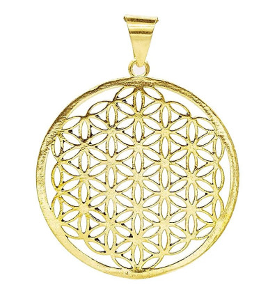 Brass flower of life pendant
