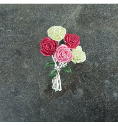 BROCHE BOUQUET DE ROSES
