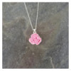 PENDENTIF ROSE ROSE AV CHAINE