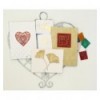 Heart Wall Hanger for postcards - white
