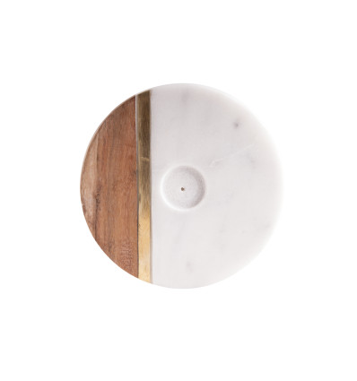 PORTE ENCENS POUR BATONNET BLANC ET BOIS