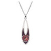 PENDENTIF ROSE EMAILLEE AV CHAINE