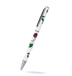 Stylo roses rouges