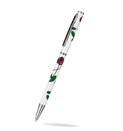 Stylo roses rouges