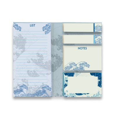 CARNET DE POST IT VAGUE HOKUSAI