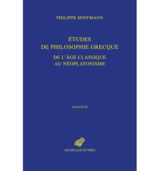 Études de philosophie grecque - Philippe Hoffman - Diffusion traditionnelle
