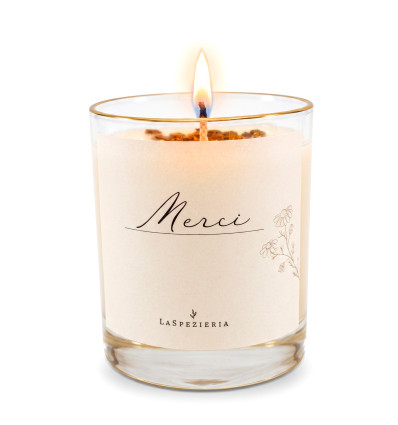 BOUGIE A LA ROSE MERCI