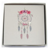 Earrings Feather on writing card Dreamcatcher