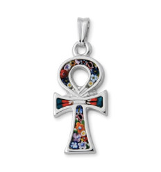 Croix ansée en verre de Murano