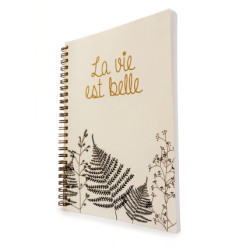 Carnet à écrire "La vie est belle"