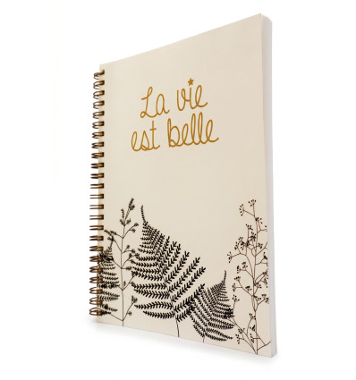 Carnet à écrire "La vie est belle"