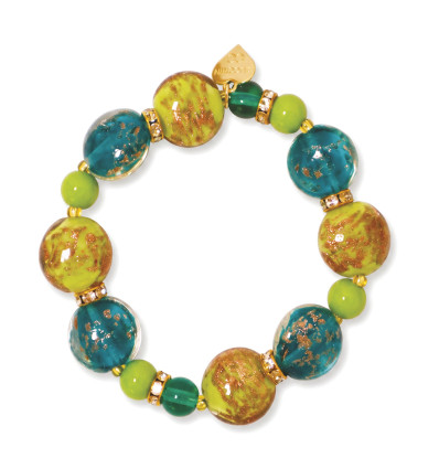 BRACELET MURANO HYGIE VERT
