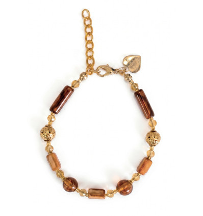 BRACELET MURANO ATHENA TOPAZE AMBRE