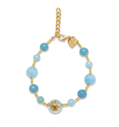 BRACELET MURANO SCRIGNO SLIM TURQUOISE
