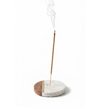 Porte encens marbre et bois pour bâtonnets
