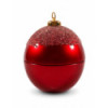 BOUGIE BOULE DE NOEL VERRE ROUGE