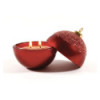 BOUGIE BOULE DE NOEL VERRE ROUGE