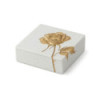 BOITE CARREE AVEC ROSE DORE GARNIE 24 CUBES