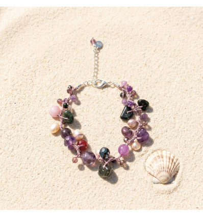 Bracelet "Message de pierres " améthyste