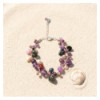 BRACELET AMETHYSTE TUBE EN VERRE 