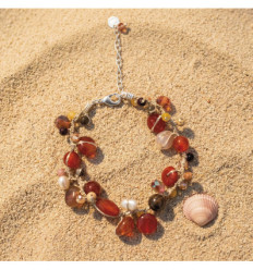 Bracelet "Message de pierres " en cornaline