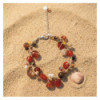 BRACELET CORNALINE TUBE EN VERRE