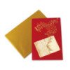 Card with musical score and notes