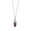 PENDENTIF ROSE EMAILLEE AV CHAINE
