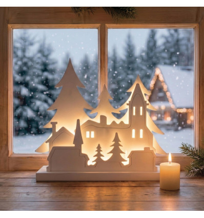 Snow-covered village