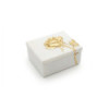 BOITE CARREE AVEC ROSE DORE GARNIE 24 CUBES