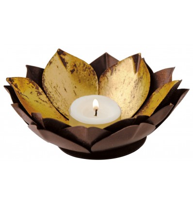 Golden lotus Candle holder small size