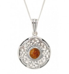 Pendant with amber bead