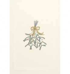 New year mistletoe card