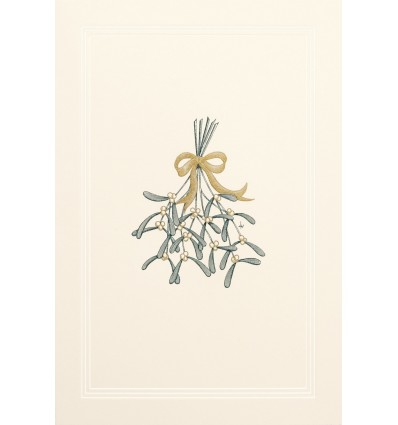 New year mistletoe card