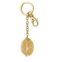 Rose leaf key ring