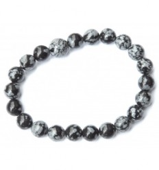 Mottled obsidian bracelet