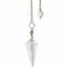 Gently faceted pendulum - Quartz