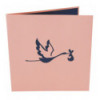 Pink stork origami