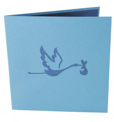Blue stork origami