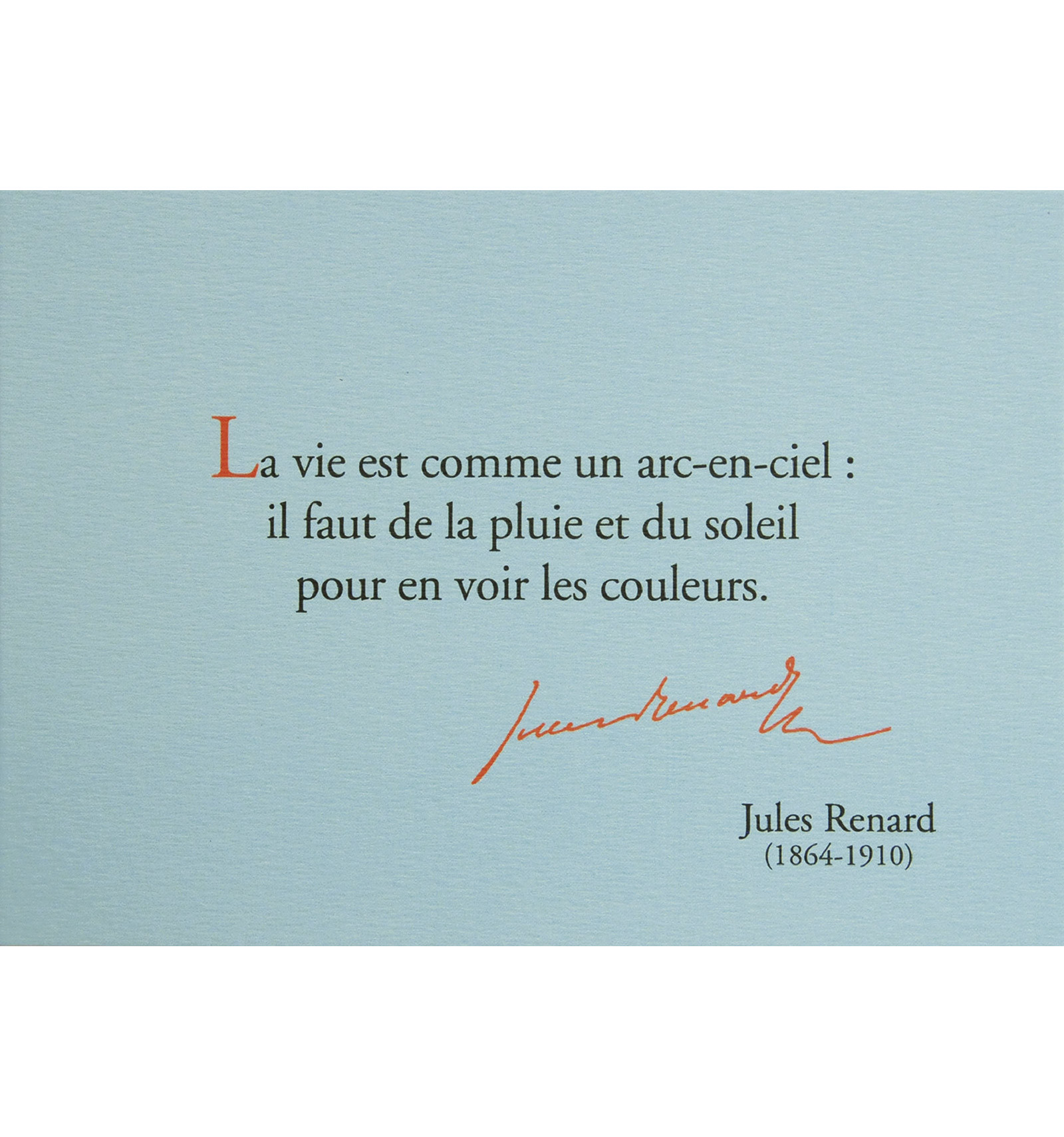 La Vie Est Comme Un Arc En Ciel Carte Postale Avec Citation Diffusion Rosicrucienne