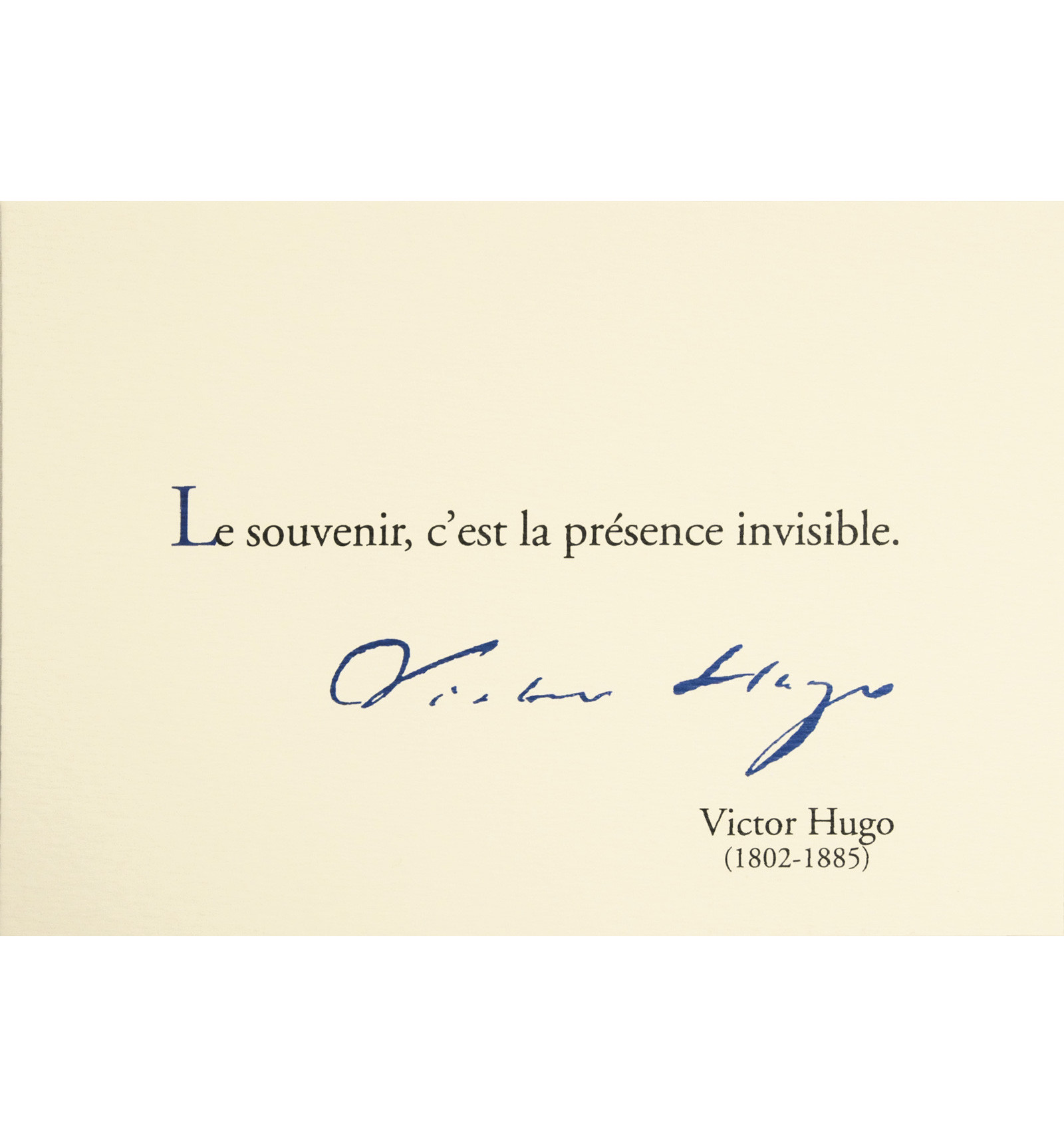 Le Souvenir C Est La Presence Invisible Victor Hugo Carte Posttale Diffusion Rosicrucienne