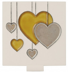 Suspended hearts ceramic